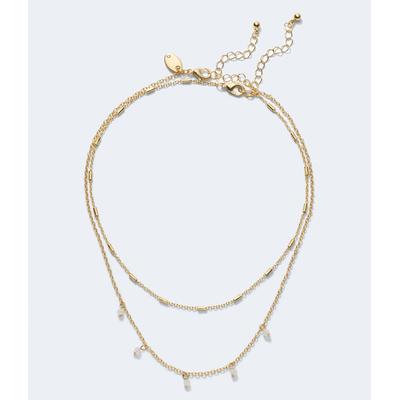 Aeropostale Womens' Dangling Bead Necklace 2-Pack - Gold - Size One Size - Metal