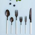 72-Piece Luxury Cutlery Set, Elegant White Tableware for 12 People, Dishwasher-Safe