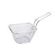 Fry Strainer Oil Skimmer Stainless Steel Chips Fry Baskets French Fries Baskets Food Display Strainers Chef Colander Tools Kitchen Fried Frying (Color : Sliver, Size : Small)