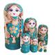 BOGAZY Russian Nesting Dolls Stacking Dolls 7pcs Russian Matryoshka Dolls Wooden Stacking Dolls Gift, Handmade Stacking Toys Home Decoration Matryoshka Dolls