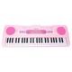 Kids Keyboard Piano, Pink Portable 49 Key Piano Keyboard Electronic Piano with Microphone Multifunction Music Educational Instrument Keyboard Piano Toy for Girls Boys Beginners