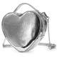 lola mae Heart Shape Satchel Crossbody Purse for women Zip Around Shoulder Bag, Metallic Silver-759