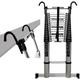 MCZY Heavy Duty Telescoping Ladder, with Hook Ladders Max Load 150Kg Multi-Purpose Ladder Extension Portable Telescopic Ladder Stepladder (Color : Silver, Size : 7m) surprise gift