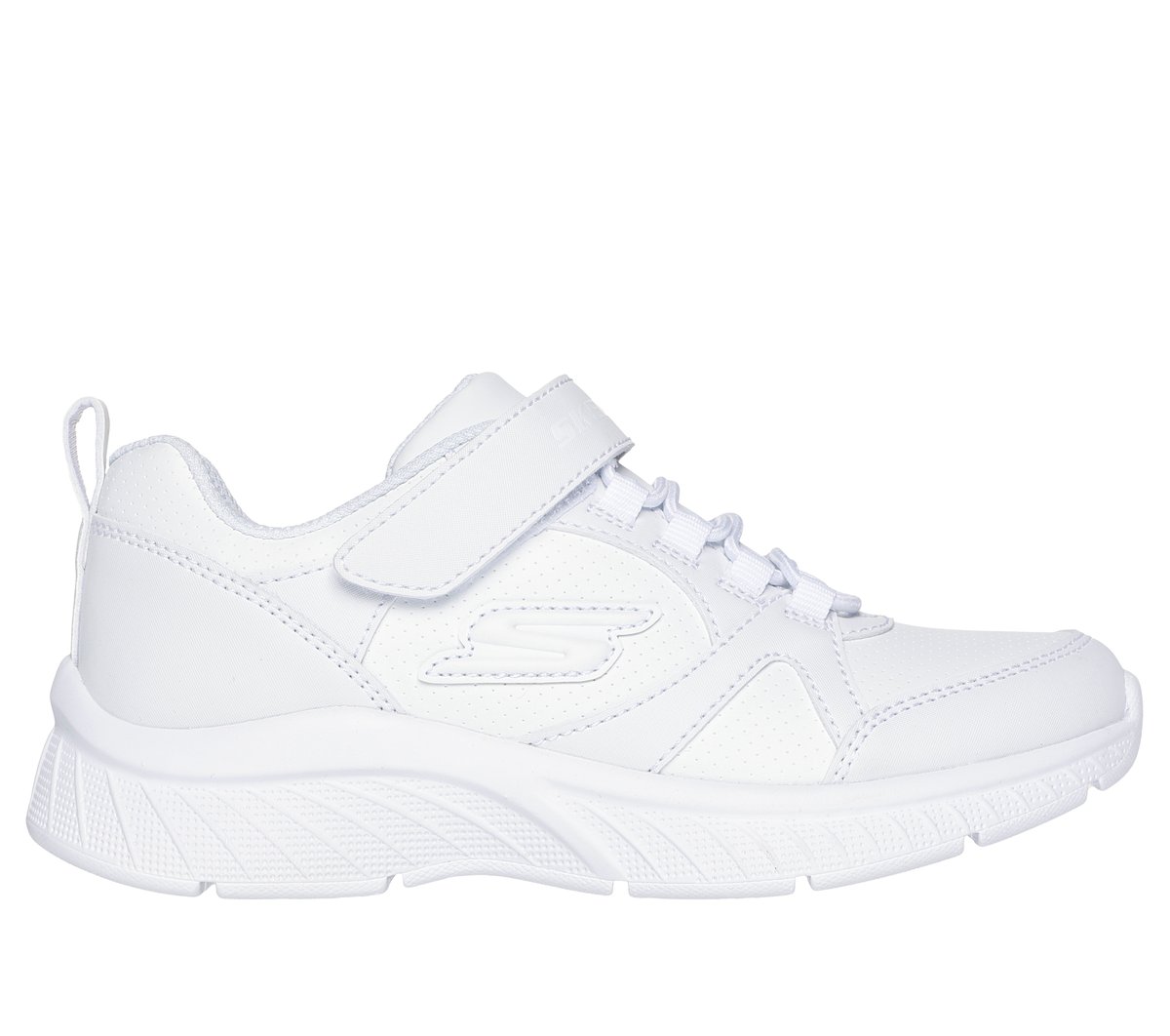 Skechers Girl's Microspec Plus - School Sweets Sneaker | Size 12.5 | White | Synthetic | Machine Washable