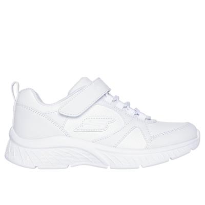 Skechers Girl's Microspec Plus - School Sweets Sneaker | Size 2.0 | White | Synthetic | Machine Washable