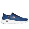 Skechers Men's Slip-ins: GO WALK Anywhere - Worldwide Sneaker | Size 9.0 | Blue | Textile/Synthetic | Machine Washable | Arch Fit | Hyper Burst