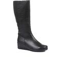 Pavers Leather Knee High Boots - Black Size 8