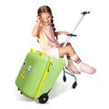 WTTTTW Portable Carry-on Kid's Luggage, Kids Ride-on Suitcase, 20-inch Boarding Suitcase, 2-in-1 Trolley Case & Baby Stroller, Travel Expandable Luggage, Green