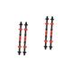 POPETPOP 2 Sets Dumbbell Connecting Bar Fingerless Gloves Dumbbell Handle with Collars Gym Dumbbell Connecting Dumbbell Bars Fitness Barbell Rods Exercise Handles Red Adjustable Nut