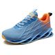 WaveStride Running Shoes Men's Trainers Women's Sports Shoes Lightweight Breathable Gym Fitness Outdoor Gym Shoes 38-46EU, Blue Orange, 10.5 UK