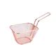 Fry Strainer Oil Skimmer Stainless Steel Chips Fry Baskets French Fries Baskets Food Display Strainers Chef Colander Tools Kitchen Fried Frying (Color : Rose Golden, Size : Large)