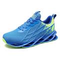 WaveStride Running Shoes Men's Trainers Women's Sports Shoes Lightweight Breathable Gym Fitness Outdoor Gym Shoes 38-46EU, Blue Green, 7 UK