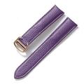 LQXHZ Men's And Women's Leather Straps Folding Buckle Strap, (Color : Purple rose buckle, Size : 17mm)