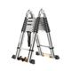 Large Heavy Duty Ladders, Home Loft Office Tall Telescoping Extension Ladders Aluminum Multi Purpose Folding Ladder Stepladder (Color : Silver, Size : 3.3+3.3m) surprise gift