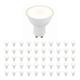 6W LED GU10 SMD Bulb – 4000k Lamp – Energy Saving Light Bulb - 460 Lumen GU10 Spot – 120 Degree Wide Beam Angle – 50W Halogen Equivalent - 25000 Hours - Frosted Cool White - Pack of 50