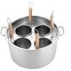 OGYCLVJV Pasta Pots Stainless Steel Pasta Cooker 4 Holes Pasta Makers Insert Cookware Set with 4 Insert Strainer Baskets, Pasta Cooker Set for Home Kitchen Restaurant Cooking Tool