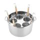 Pasta Cooker, 3/4/5 Holes Pasta Cooker Insert Set, Multifunctional Pasta Cooker with Divider and Colander Strainer, Stainless Steel Stock Pot for Home Kitchen, Commercial Cooking Pot,5Holes