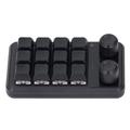 12 Keys Keyboard One Handed Programmable Mechanical Keyboard with RGB Light Dual Knobs Type C BT 2.4G Wireless Blue Switch Keyboard