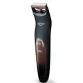 Beurer HR6000 Barbers Corner Body Groomer | Face and Body Shaving | for a Wet or Dry Shaving | Flexible Double-Sided Stainless Steel Blade | Adjustable Comb Attachment | 13 Trim Lengths | LED Display