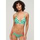 Triangel-Bikini-Top SUPERDRY "STRIPE TRIANGLE BIKINI TOP" Gr. XL, N-Gr, grün (green stripe) Damen Bikini-Oberteile Ocean Blue