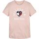T-Shirt TOMMY HILFIGER "HILFIGER SEQUINS TEE S/S" Gr. 5 (110), pink (whimsy pink) Mädchen Shirts mit Pailletten
