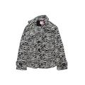 Copper Key Denim Jacket: Silver Zebra Print Jackets & Outerwear - Kids Girl's Size 7