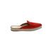 Prada Mule/Clog: Red Solid Shoes - Women's Size 38 - Almond Toe