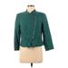 White House Black Market Jacket: Short Green Print Jackets & Outerwear - Women's Size 8