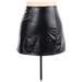 Shein Faux Leather Skirt: Black Solid Bottoms - Women's Size 3X