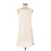 BCBGeneration Casual Dress - Mini High Neck Sleeveless: Ivory Dresses - Women's Size 4