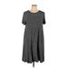 Old Navy Casual Dress - A-Line Crew Neck Short sleeves: Gray Dresses - Women's Size 1X