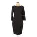 Calvin Klein Casual Dress - Shift: Black Solid Dresses - Women's Size 12