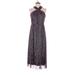 Taylor Cocktail Dress - Midi High Neck Sleeveless: Purple Dresses - Women's Size 8