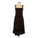 Carmen Marc Valvo Collection Casual Dress: Brown Dresses - Women's Size Large