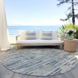 Brown 96 x 96 x 0.19 in Area Rug - Langley Street® Malek Indoor/Outdoor Area Rug w/ Non-Slip Backing Polyester | 96 H x 96 W x 0.19 D in | Wayfair