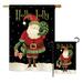 Breeze Decor Holly Jolly Santa Winter Christmas Impressions 2-Sided Polyester 40 x 28 in. Flag Set in Black | 40 H x 28 W in | Wayfair