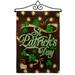 Breeze Decor Lightful St. Patrick's Day 2-Sided Burlap 19 x 13 in. Garden Flag in Black | 18.5 H x 13 W x 1 D in | Wayfair