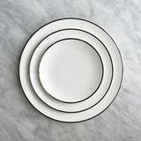 Twig New York Set of 2, 6-1/2" Bread/Canape Plates Bone China/Ceramic in Gray | Wayfair 024839-00307