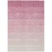 Gray 46 x 30 x 0.19 in Area Rug - Hokku Designs Makayiah Ombre Machine Woven Indoor/Outdoor Area Rug in Pink | 46 H x 30 W x 0.19 D in | Wayfair