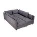 Gray Sectional - Latitude Run® Modern Large Convertible U-Shape Modular Sectional Sofa w/ Reversible Chaise Linen | 31 H x 115.1 W x 59 D in | Wayfair