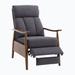 Lounge Chair - Armchair - George Oliver Wood Frame Armchair, Modern Accent Chair Lounge Chair For Living Room Linen in Gray | Wayfair