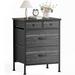 Ebern Designs Night Stand w/ 4 Drawers Small Dresser for Bedroom End & Side Tables Nightstand Filing Cabinets Wood in Gray | Wayfair