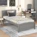 Red Barrel Studio® Wood Platform Bed Wood in Gray | 35.4 H x 41.7 W x 79.5 D in | Wayfair BBE206E0E679470E9098CCE7390F9D38