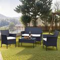 Winston Porter Chanera 4 - Person Outdoor Seating Group w/ Cushions Set of 4 | Wayfair 0E6FD13821DA4D149EC41EC4B1261889