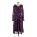 Calvin Klein Casual Dress: Purple Floral Motif Dresses - Women's Size 12