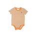 Ralph Lauren Short Sleeve Onesie: Orange Stripes Bottoms - Size 9 Month