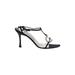 Manolo Blahnik Sandals: Black Solid Shoes - Women's Size 39 - Open Toe