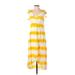 Tommy Bahama Casual Dress - Midi: Yellow Stripes Dresses - Women's Size Small