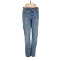 Levi's Jeggings - Mid/Reg Rise Straight Leg Boyfriend: Blue Bottoms - Women's Size 27 - Medium Wash