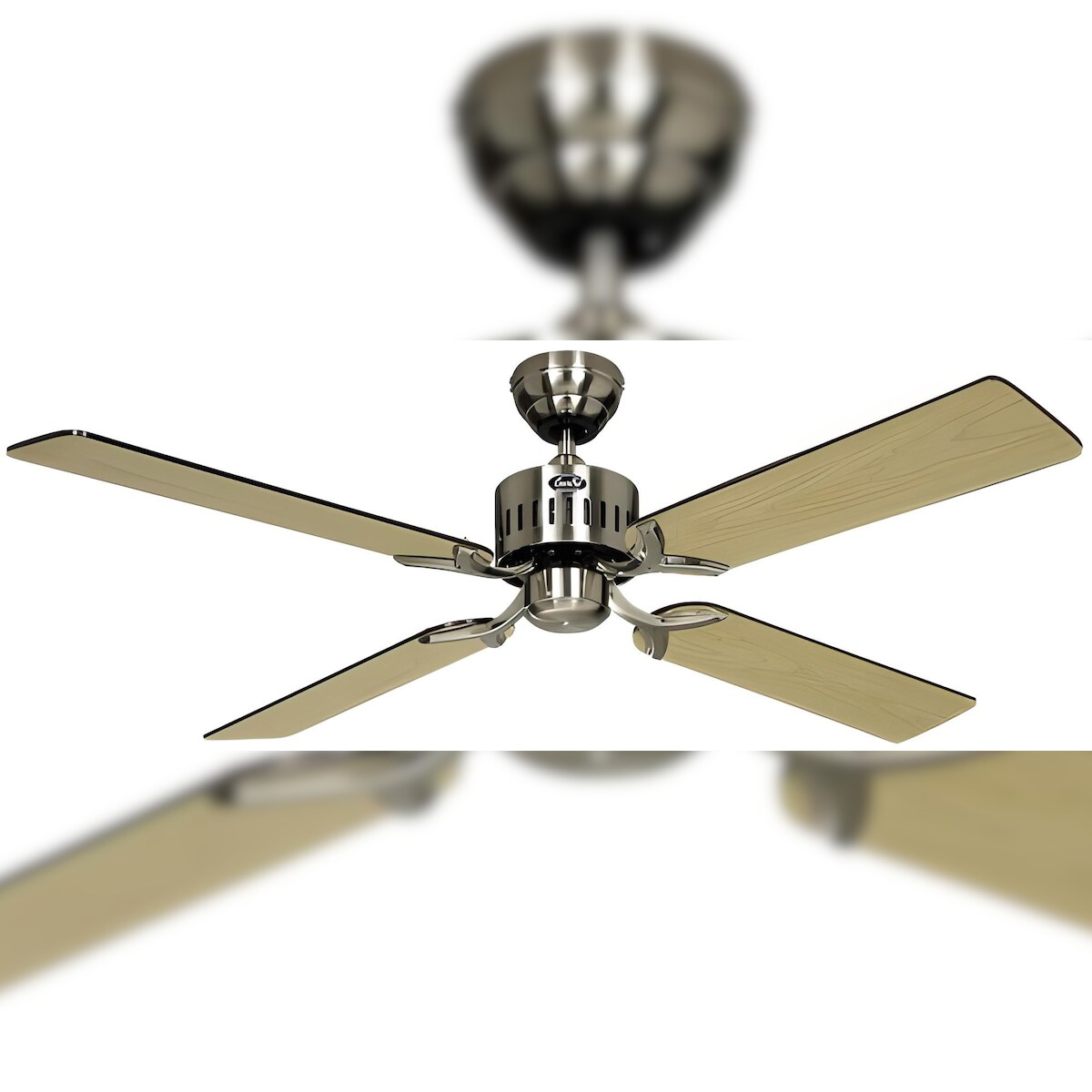 Casafan Deckenventilator TELESTO Chrom gebürstet ohne Steuerung 132 Image